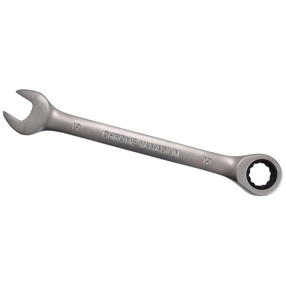 Chave Combinada 19Mm Catracada Aço Cromo Vanad. Profissional