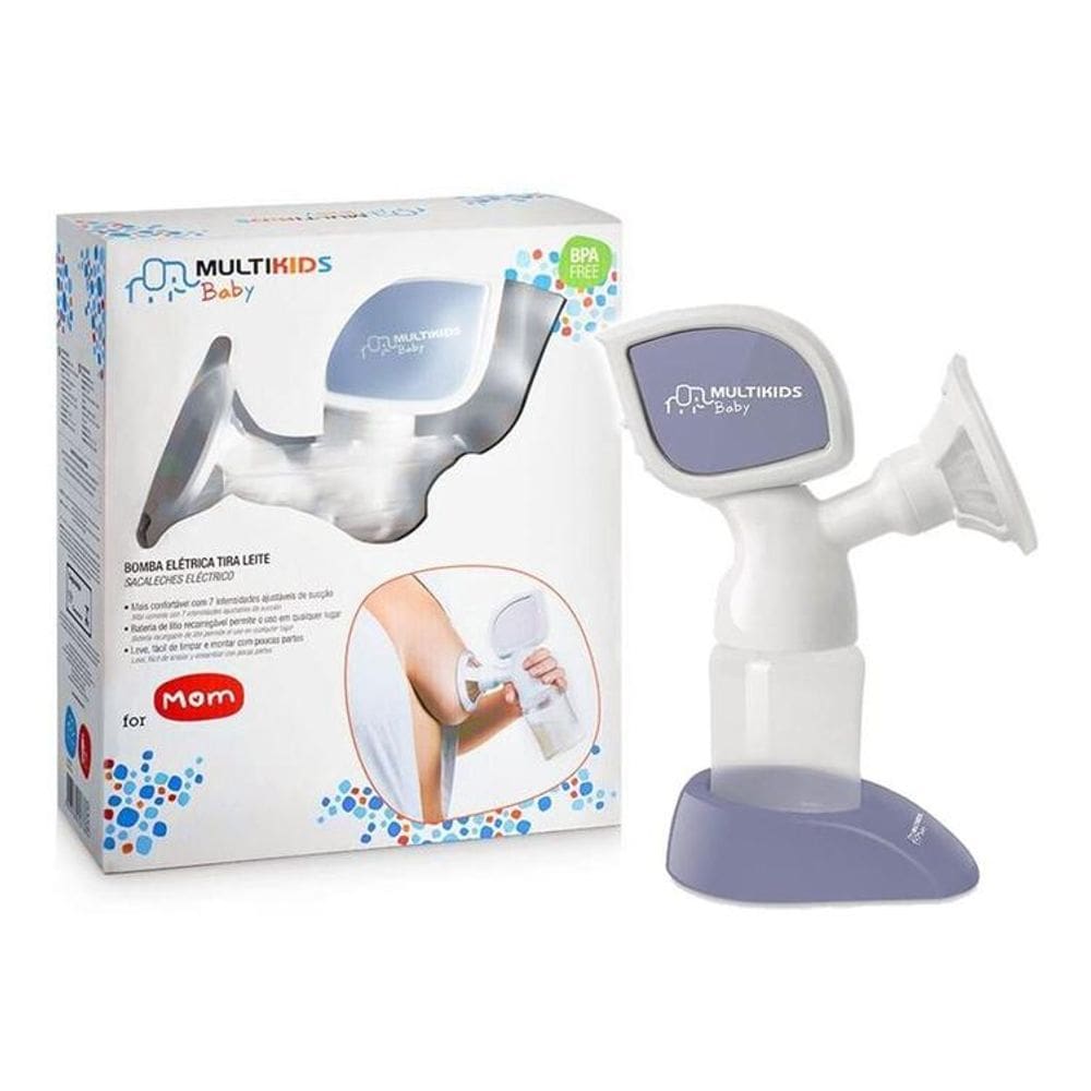 Bomba Elétrica Extrator Tira Leite Materno Seio - Multikids