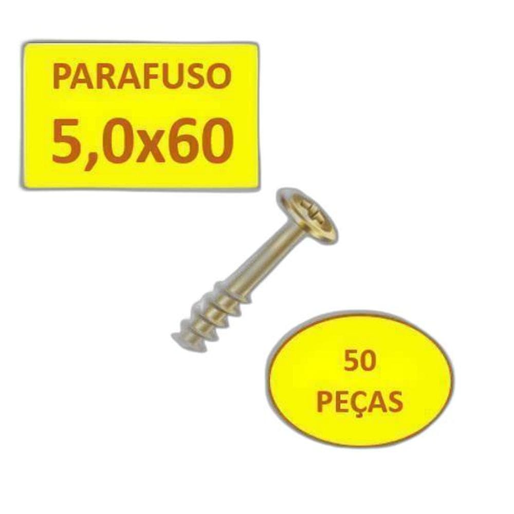 Parafuso Chipboard 5X60 Ciser Philips 50Un Madeira Parede