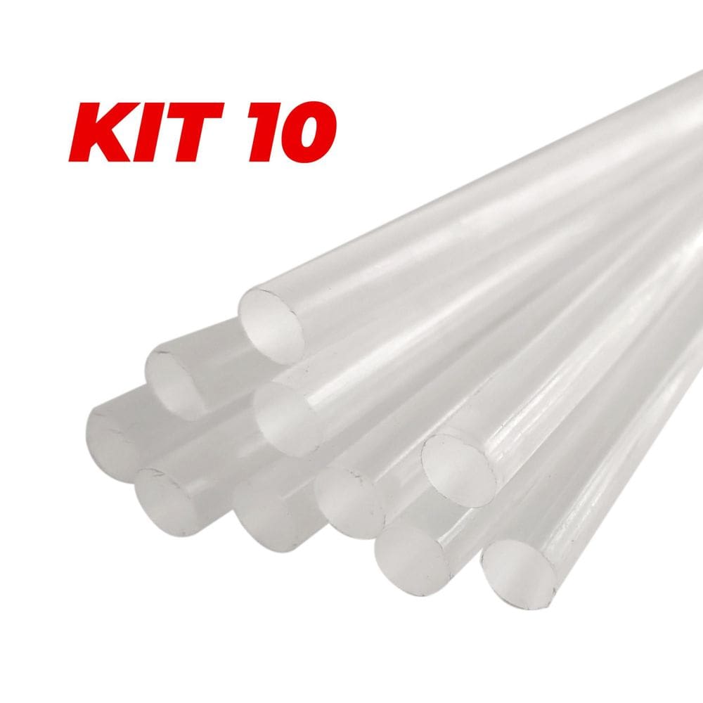 Kit 10 Bastão Refil Cola Quente Fino