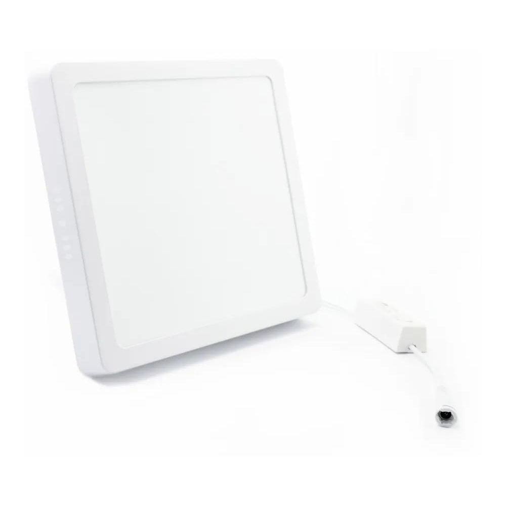 2X Painel Plafon Quadrad Luminária Sobrepor Led 25W Frio