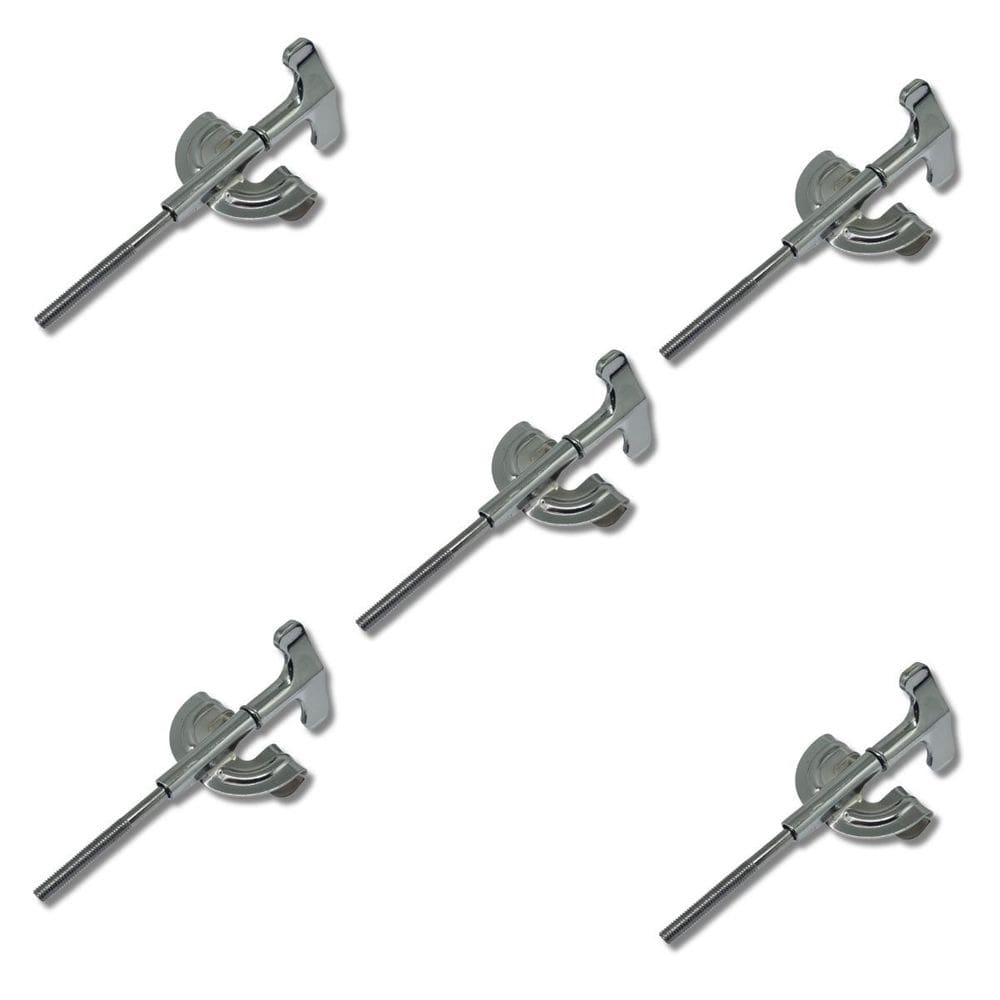 Kit 5 Parafuso De Afinação Bumbo Borboleta Com Garra Metal