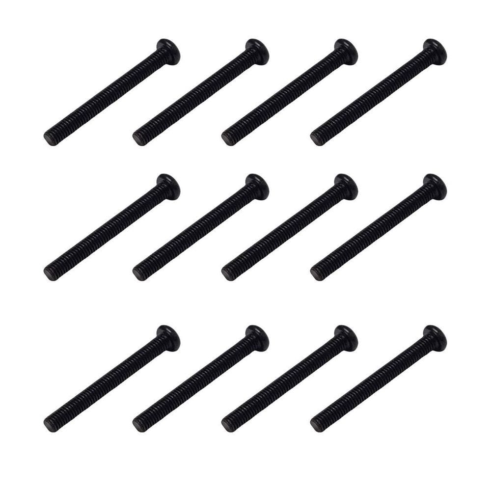 Kit 12 Parafuso Captador Humbucker Guitarra Aço Preto