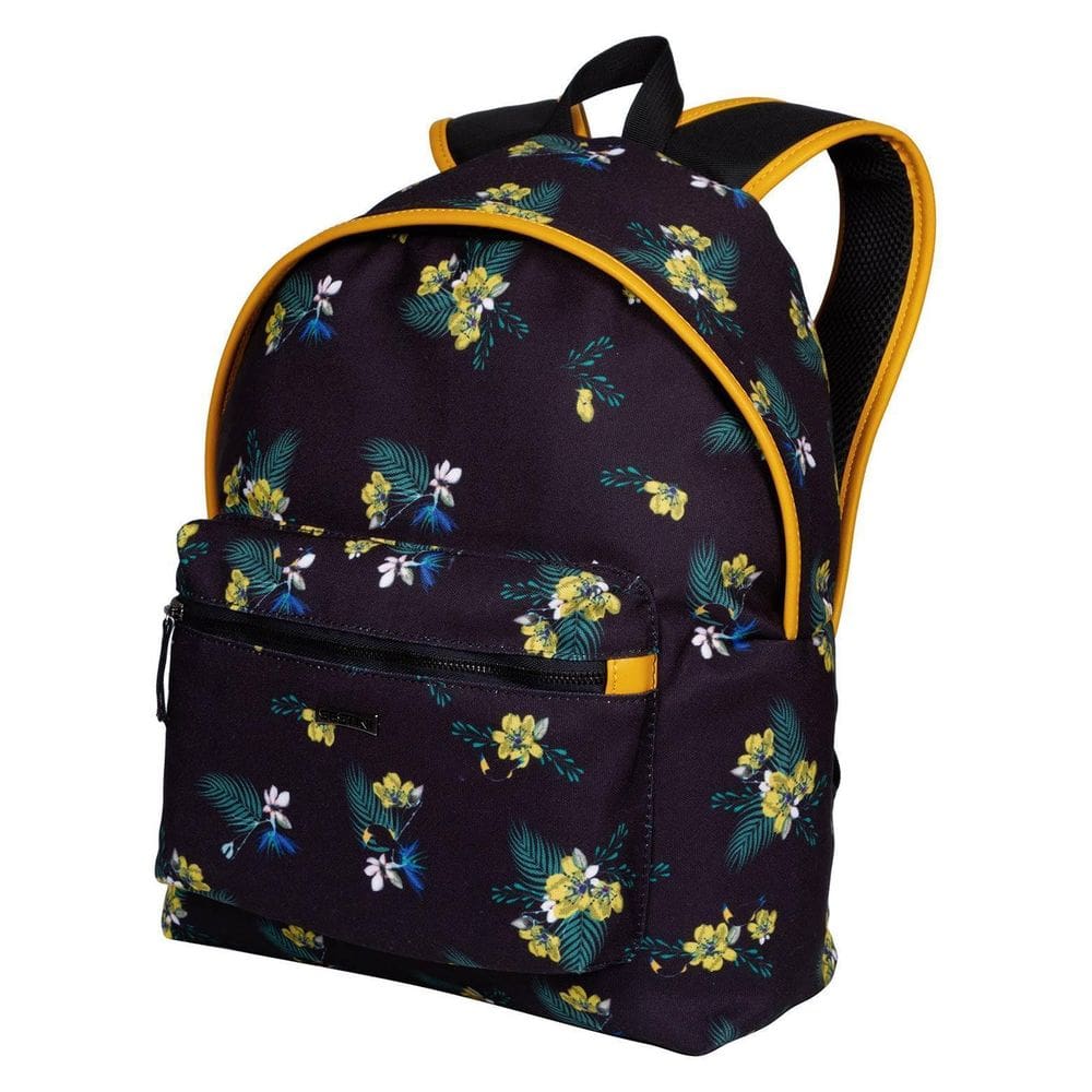 Mochila Sestini Floral Grande Em Poliéster - Alças Espumadas