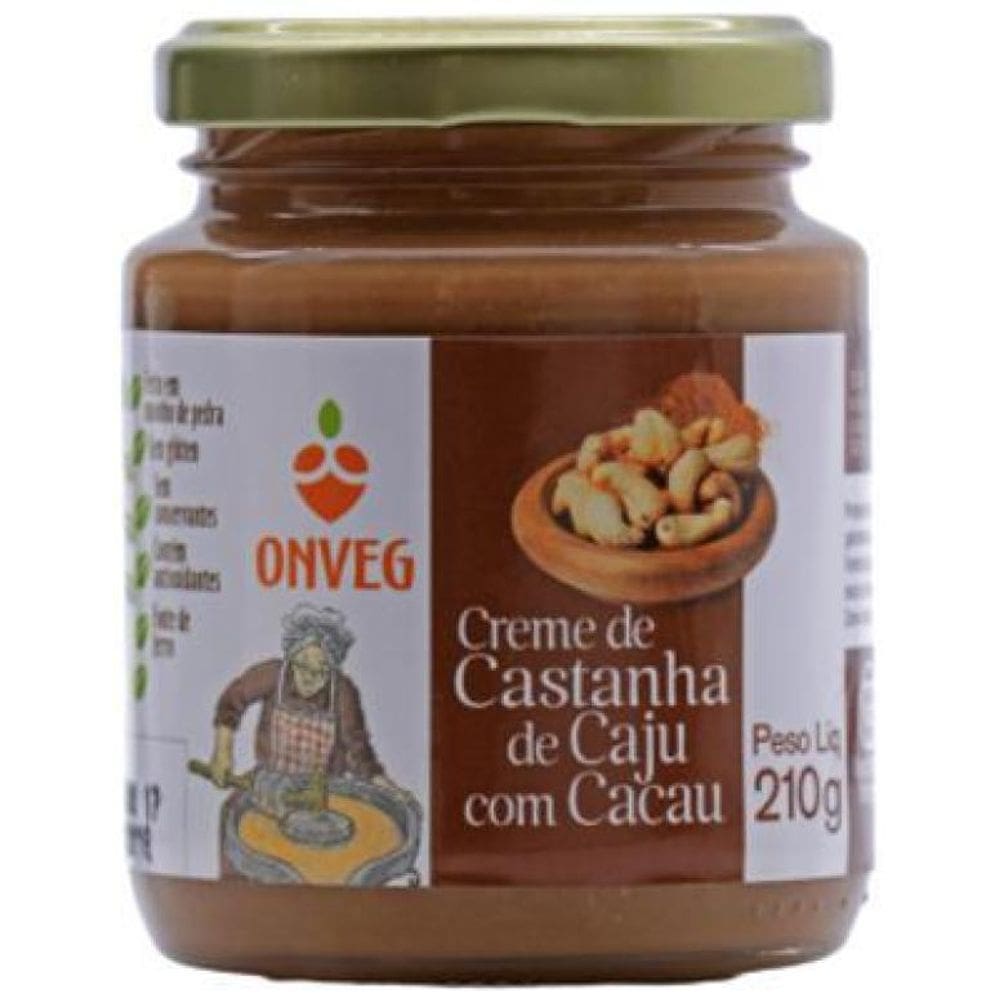 Creme Castanha De Caju Com Cacau Onveg 210G
