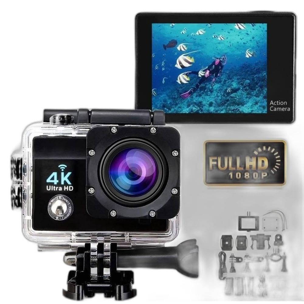 Câmera Filmadora Sport 4K Ultra Hd Dv Wi-Fi Com Controle