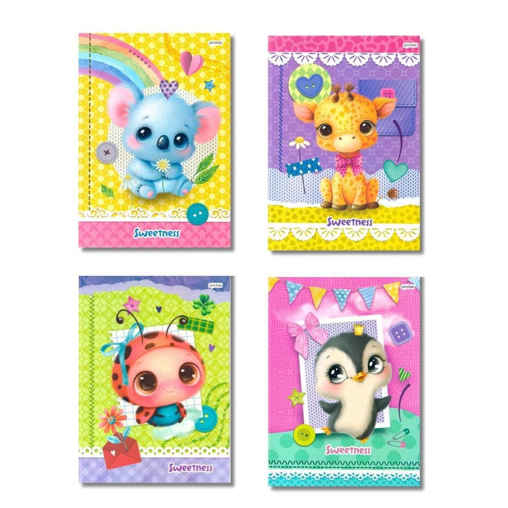 Mini Caderno Escolar De Brochura 80Fls Sweetness Jandaia