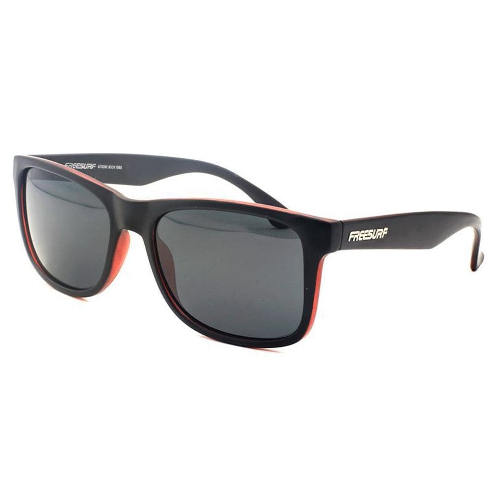 Óculos De Sol Masculino Freesurf 1004.2 Preto E Vermelho Fos