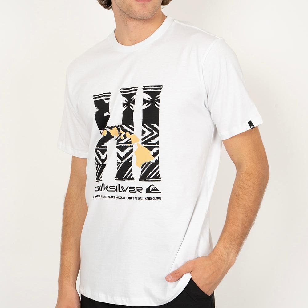 Camiseta Quiksilver Hi Island SM26 Masculina Branco