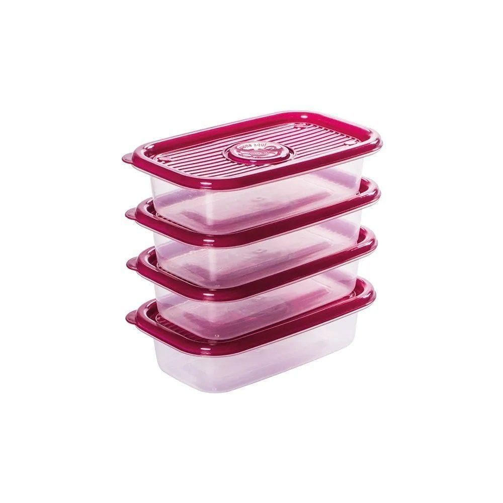Conjunto 4 Potes Pop Retangular