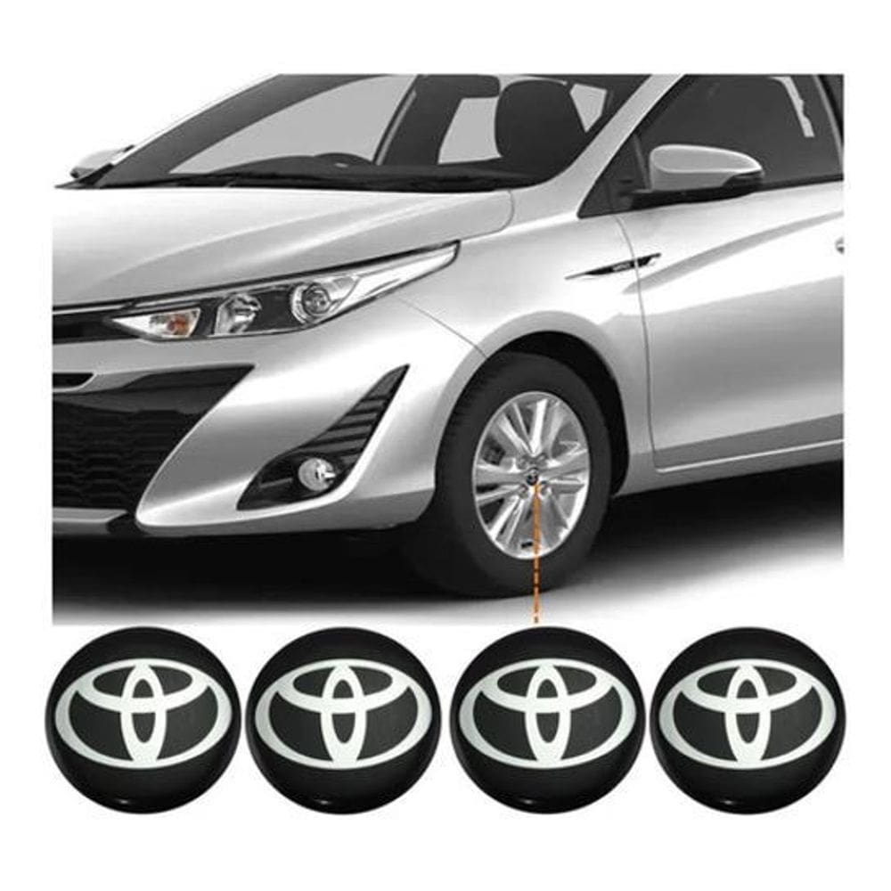 Emblema Adesivo Resinado 48 Mm Toyota Corolla Calota Roda