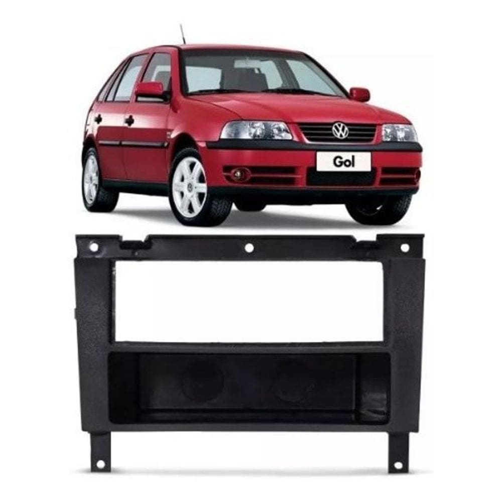 Moldura 1 Din Gol Parati Saveiro G3 00-05 Preto