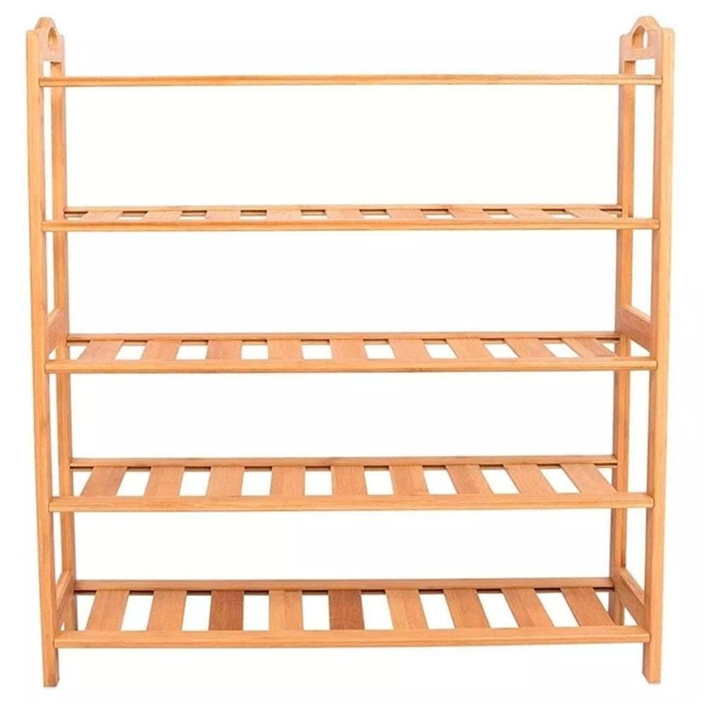 Sapateira Em Bambu Organizador Estante Com 5 Prateleiras 15 Pares Sapatos Organizador Casa Ecologico