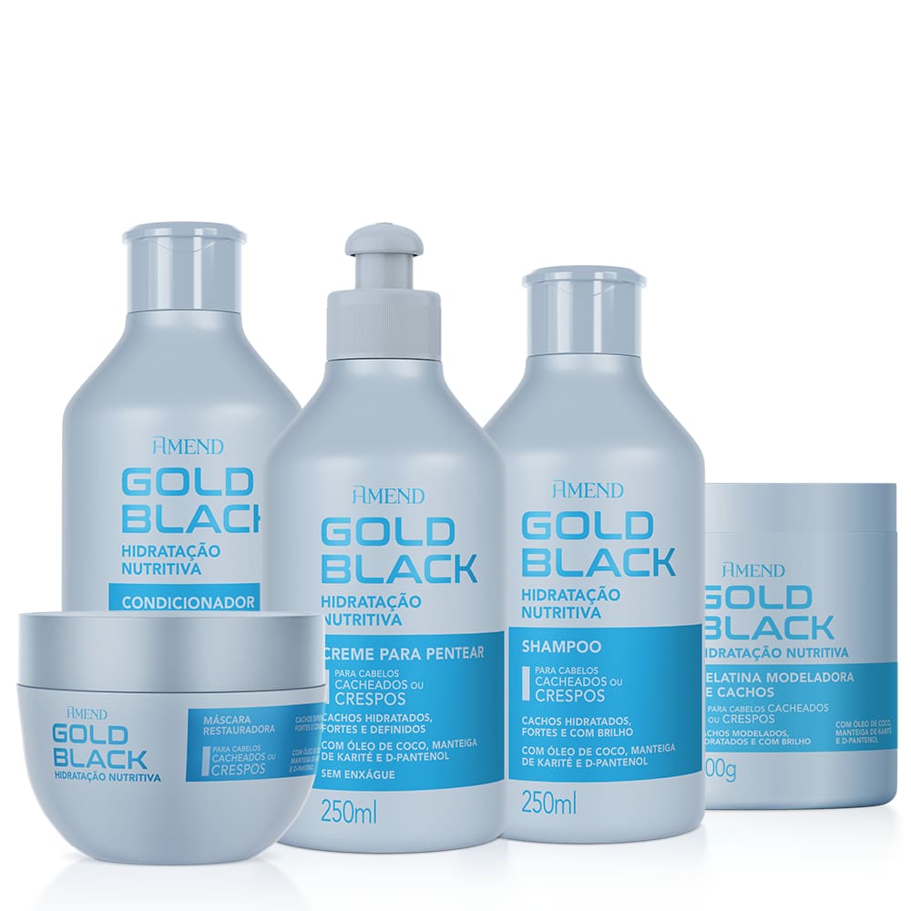 Kit Amend Gold Black Hidratação Nutritiva (5 Produtos)