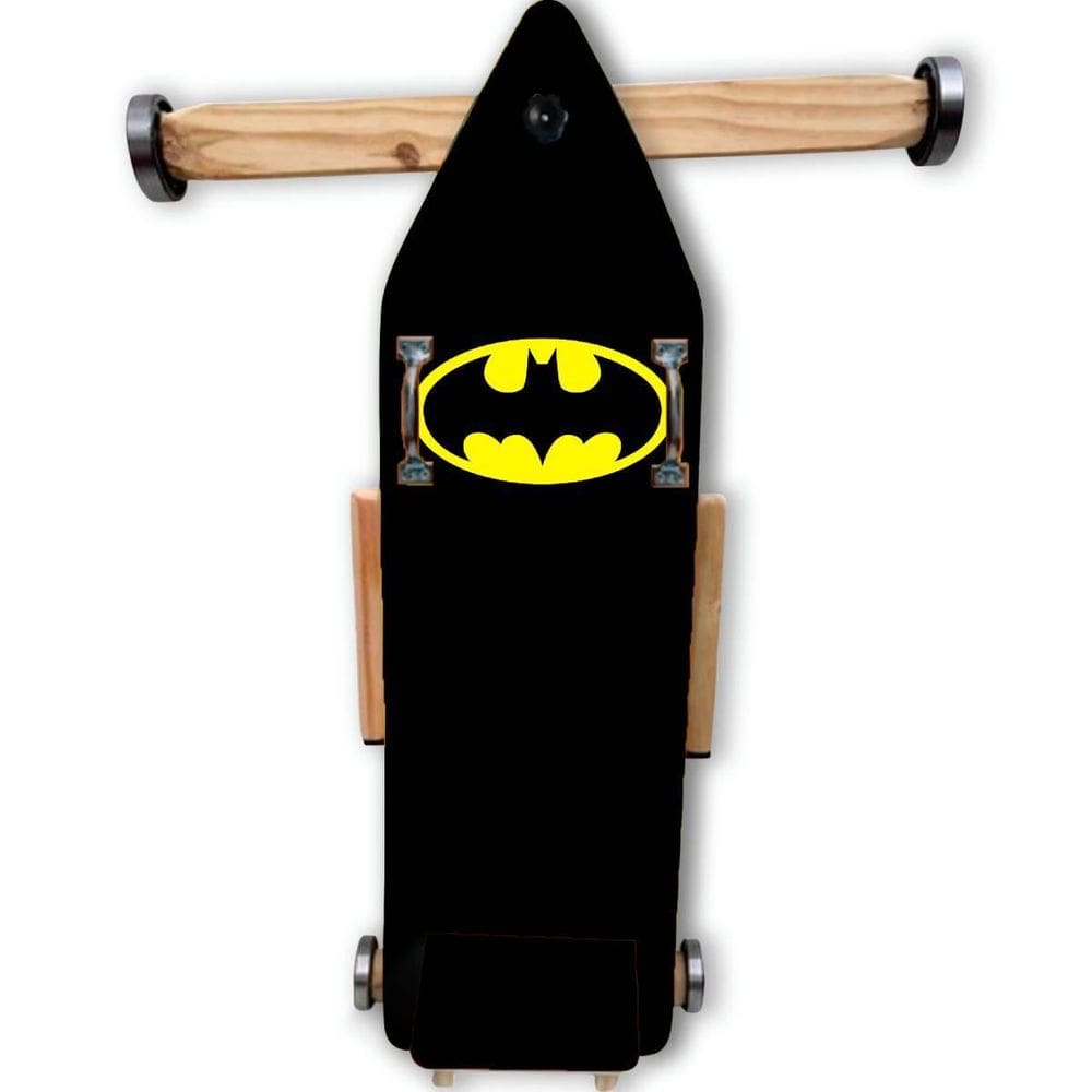 Carrinho De Rolimã 4 Rodas Batman Preto