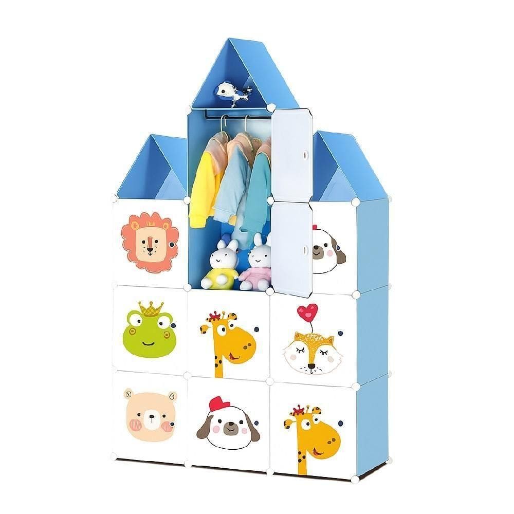 Guarda Roupa Castelo Infantil Armario Organizador Brinquedos Roupas Sapateira 13 Nichos Prateleiras