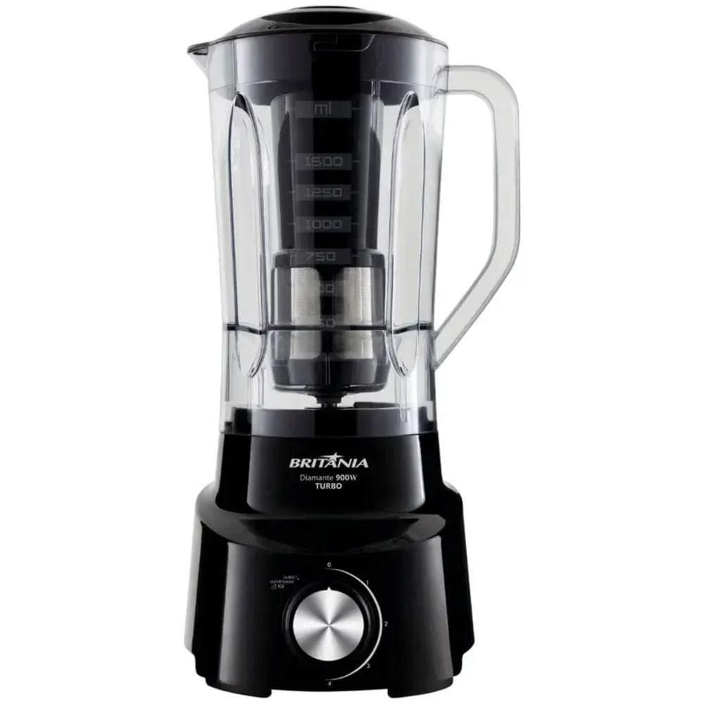 Liquidificador Britânia Diamante 800W 4v Filtro - 033101118 Preto 110V