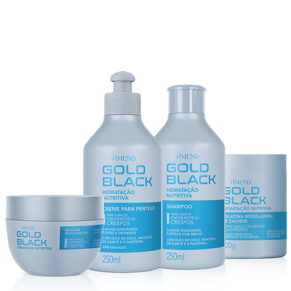 Combo Amend Gold Black Hidratação Nutritiva (4 Produtos)
