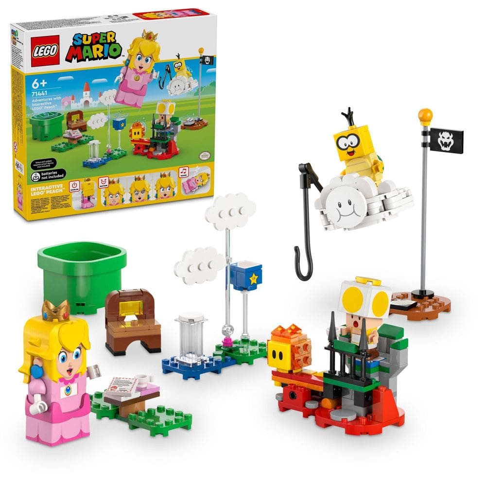 Conjunto de brinquedos LEGO Super Mario Adventures com princesa interativa de pêssego