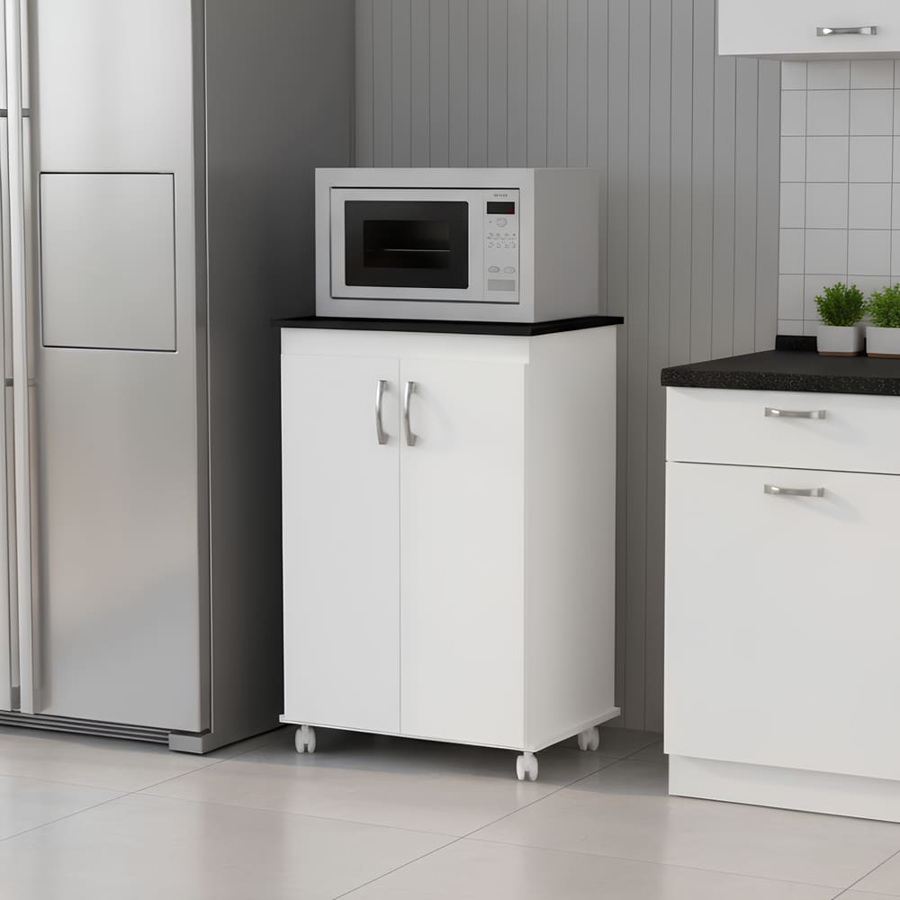 Balcão Armário Microondas Multiuso 2 Portas Para Cozinha