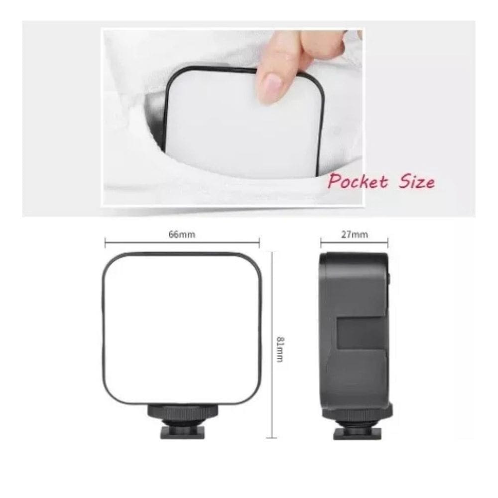 Painel Led On-Camera 7W Com Sapata E Uso Versátil