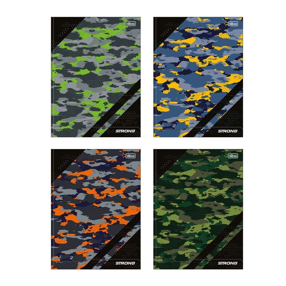 Caderno brochurão capa dura univ 1x1 80 fls Strong Tilibra