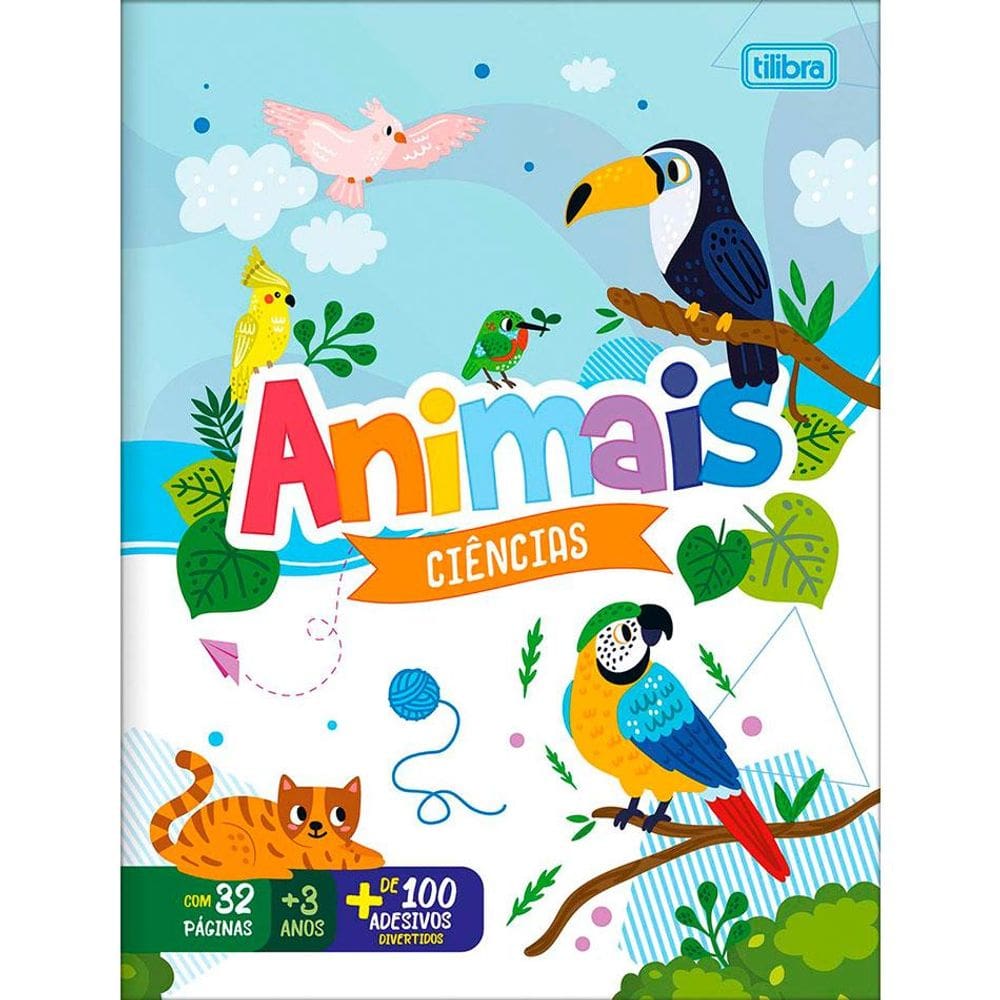 Caderno de atividades Ciências Animas com 16 fls Tilibra