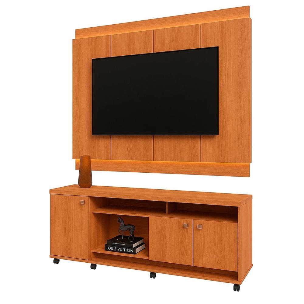 Rack Bancada com Painel para Tv de até 70” em 100% MDF Lena