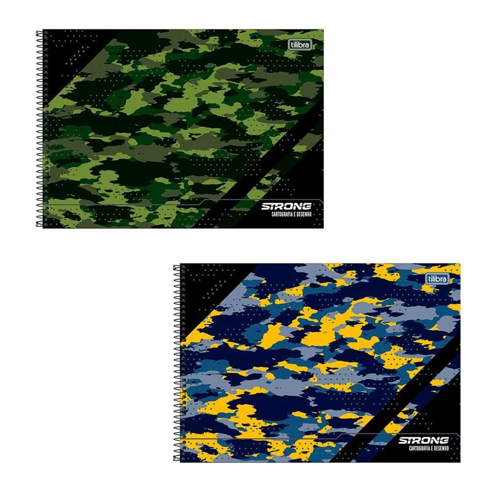 Caderno espiral capa dura cartografia 80fls Strong Tilibra