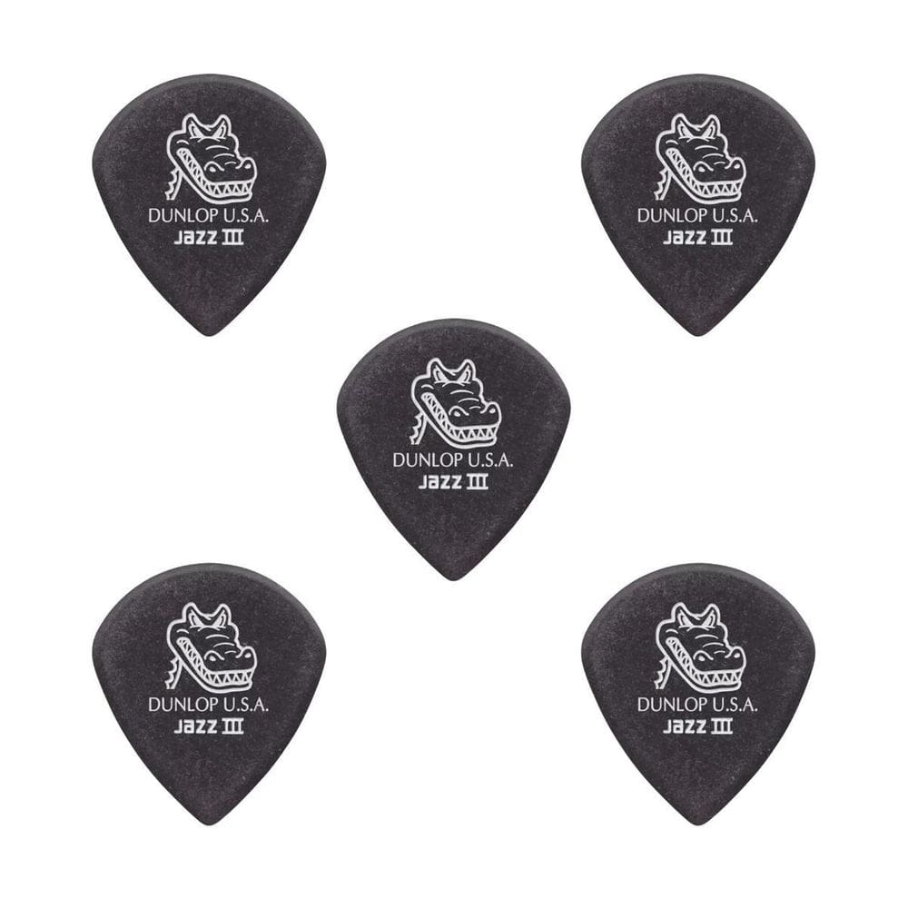 Kit 5 Palheta Gator Grip Jazz Iii 1.4Mm 571R140 Dunlop