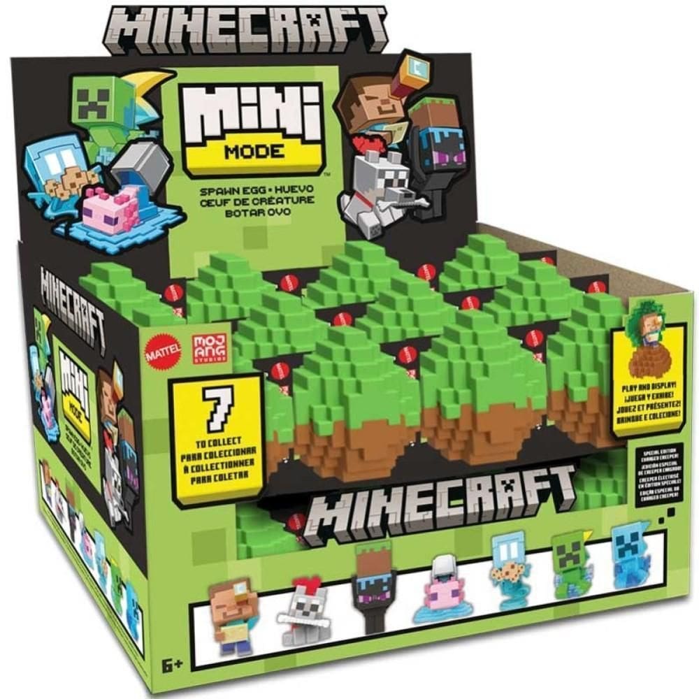Minecraft Vanilla Figura Mini Ovo Unidade - Mattel Hxt64