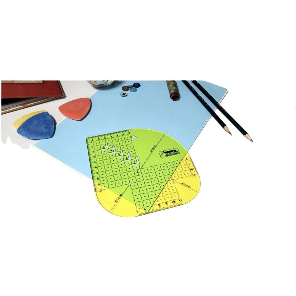 Régua Caixa Leite Gabarito Patchwork Pw9 15 Cm Amarelo Fenix