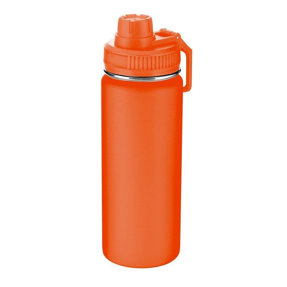 Garrafa Com Alça E Bico 570ml Parede Dupla Laranja