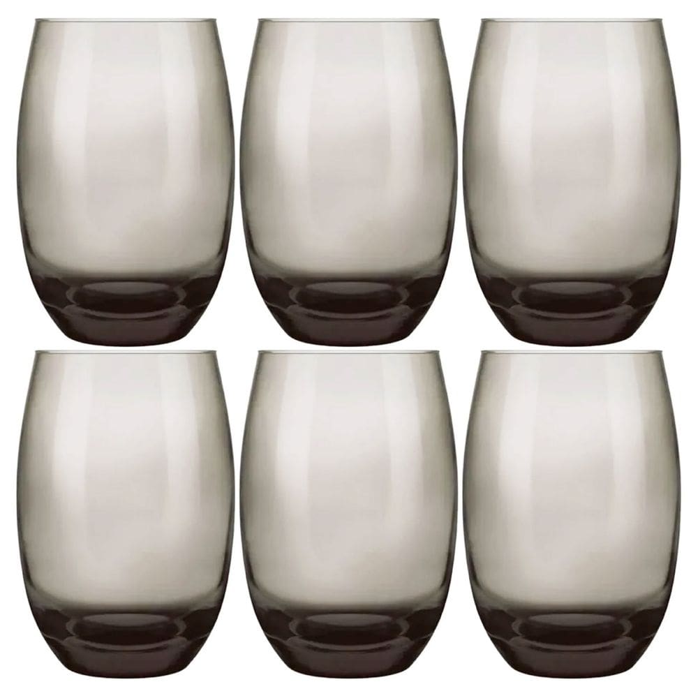 Jogo de Copos Nadir Long Drink Aruba 465ml Fumê Com 6 peças