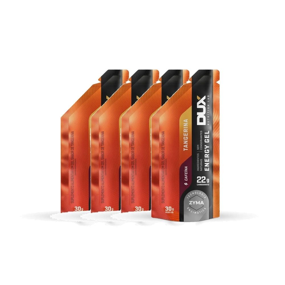 Kit 4 Energy Gel Dux Nutrition Lab 22g de Carboidrato Tangerina 30g