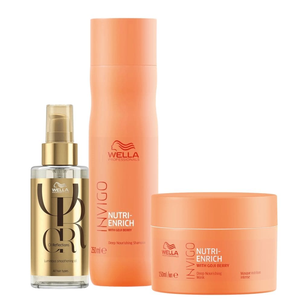 Kit Wella Invigo Nutri Enrich e Oil Reflections 100ml