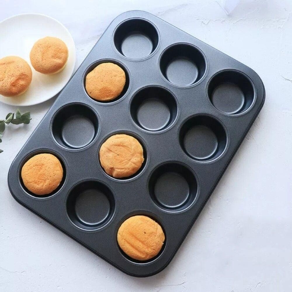 Forma De Silicone Para Pão De Queijo 12 Cavidades - Ideal Para Cupcakes E Empadinhas