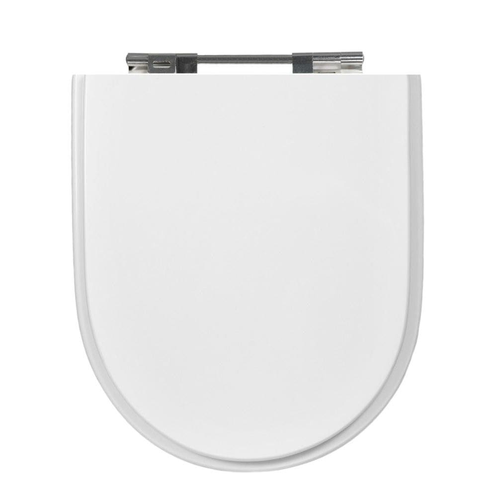 Assento Sanitário Riviera/neo/smart/nexo com Fechamento Comum em Mdf Laqueado Cor Branco Sensi Dacqu