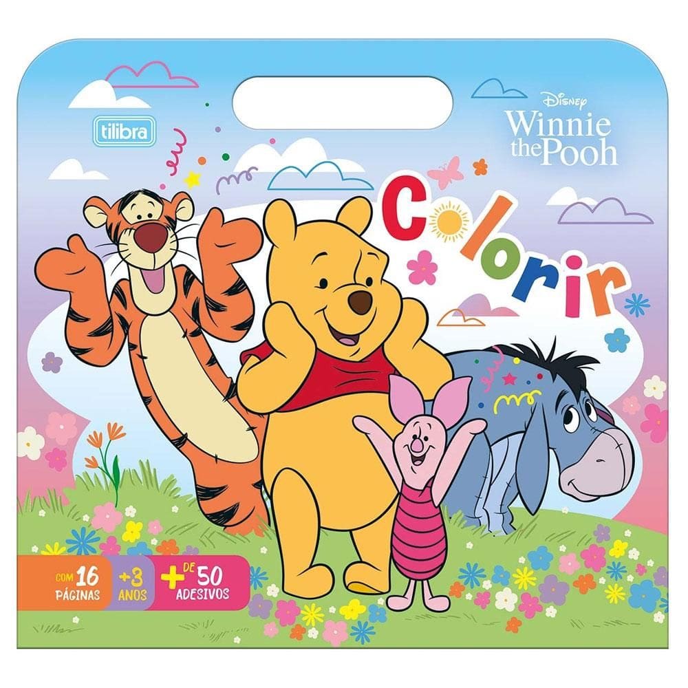 Maleta de atividades Pooh com 8 folhas 394718 - Tilibra