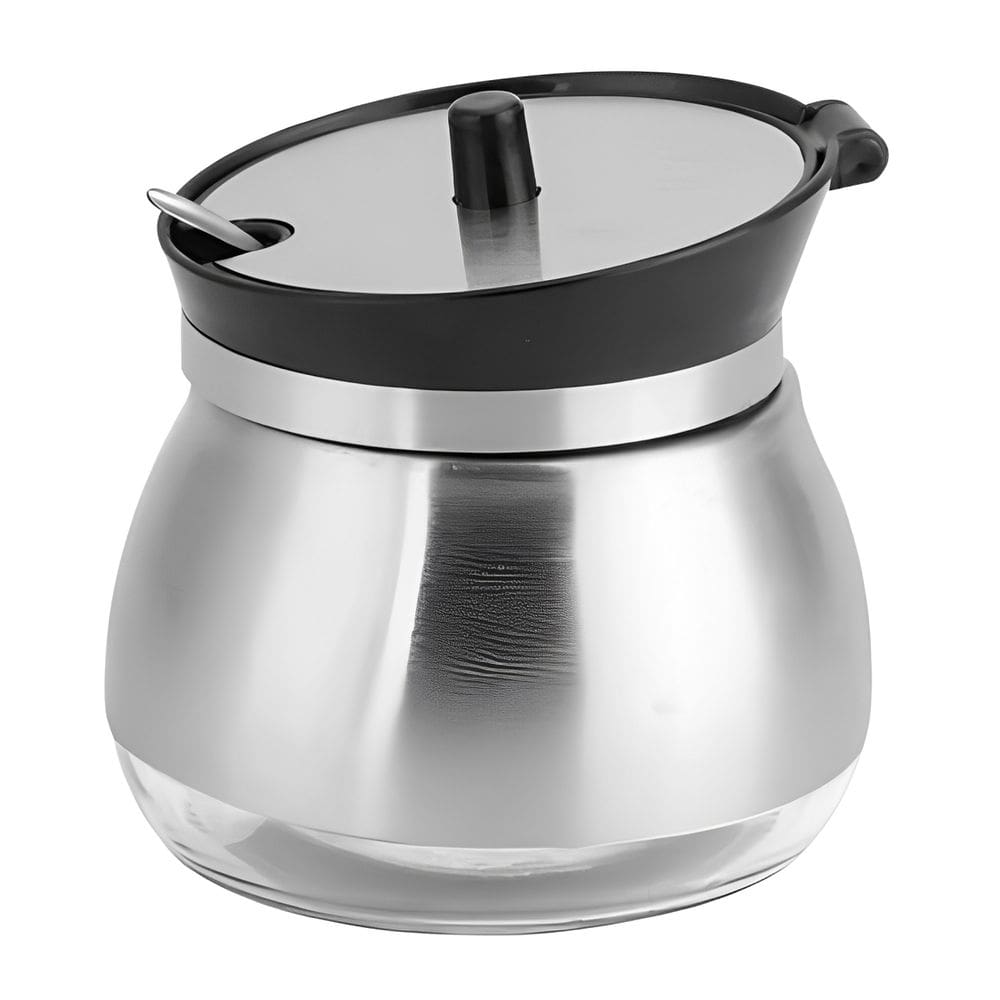 Açucareiro com Colher em Aço Inox 260ml