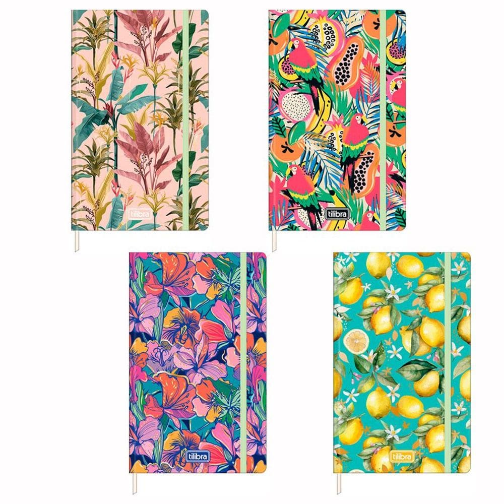 Caderno costurado grande s/pauta Fitto 80fls Trend 1 Tilibra