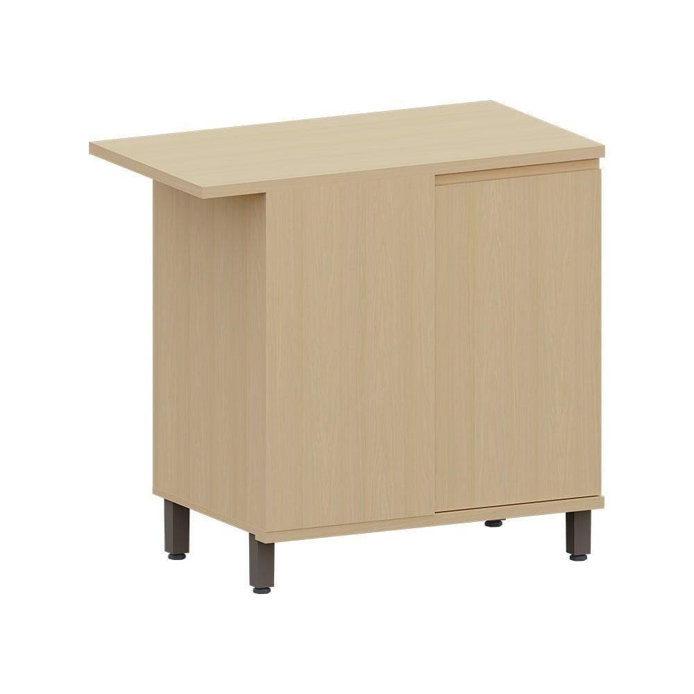 Balcão De Cozinha Canto Reto 100% Mdf 1 Porta 95cm Aura Luci Carvalho