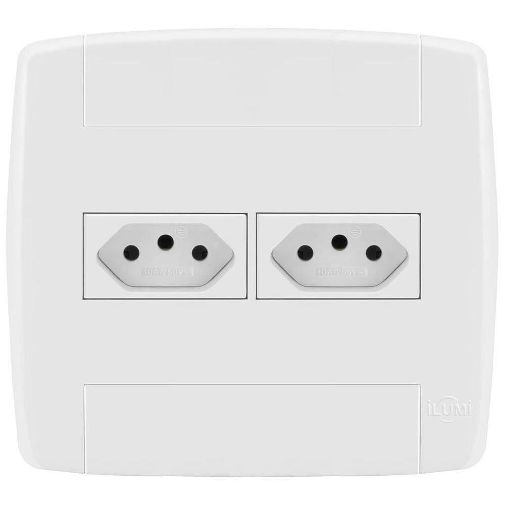 Conjunto 2 Tomadas 10A 4X4- Ilumi Lev - 87040