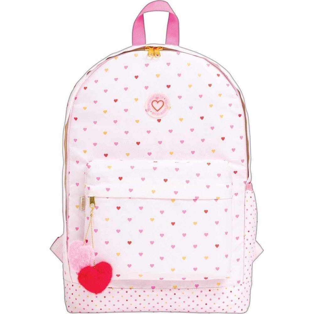 Mochila Academie Coracao Metalizado Rosa Tilibra