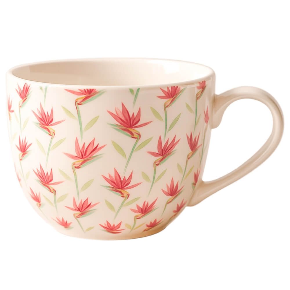 Xícara Caneca de Porcelana para Café e Chá Paraíso 1 Peça - Casambiente
