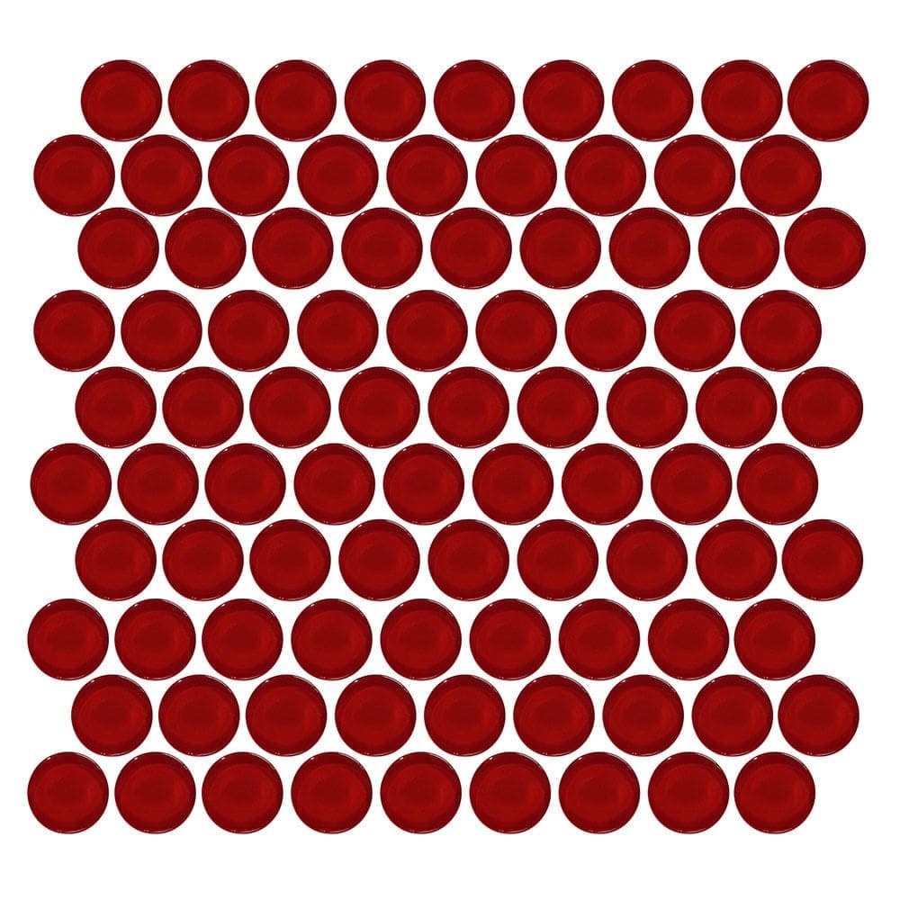 Pastilha de Vidro Ball Red 3X3 Placa 30X30cm - 1313060003