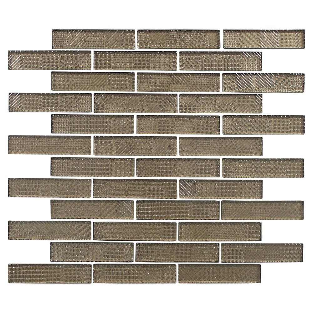 Mosaico de Vidro Touch Glass Bronze 9,5X2 Placa 30X30cm - 1313125003