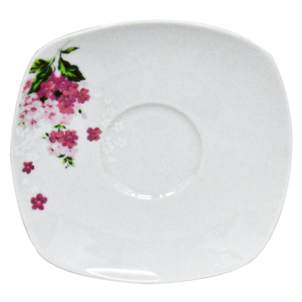 Pires de Porcelana Flores -  Brilho de Diamante 14cm 1 peça