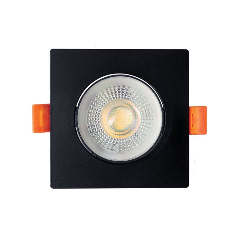 Kit 5 Spot Preto De Embutir Luminária Led 7w Bivolt