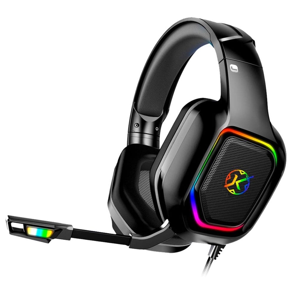 Headset Gamer Preto Kalkan Magni RGB  7.1 Surround Virtual USB
